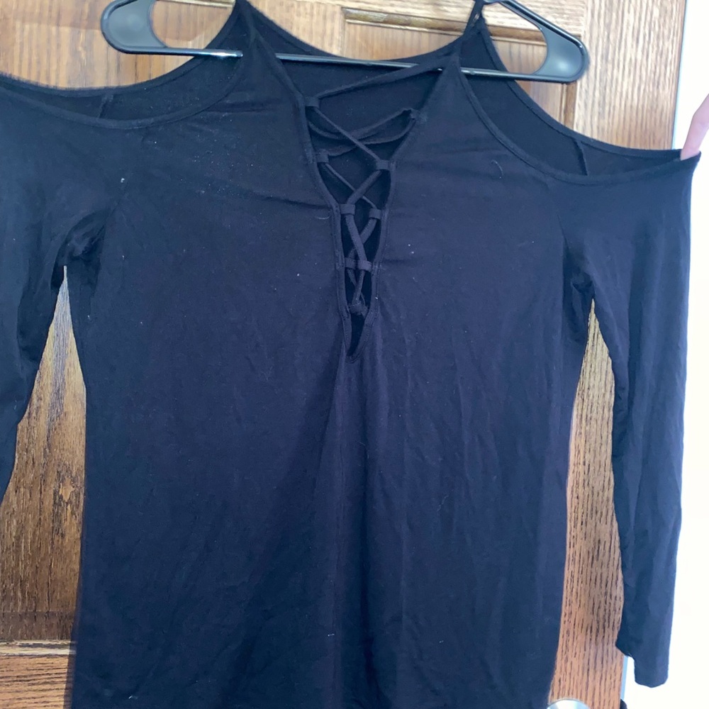 Long Sleeve Cut Out Shirt